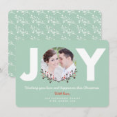 JOY Mint | Vakantieknopkaart Feestdagenkaart (Voorkant / Achterkant)