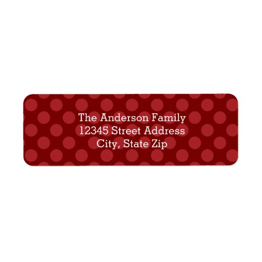 Joy Mod Dots - Retouradreslabel Etiket (Voorkant)