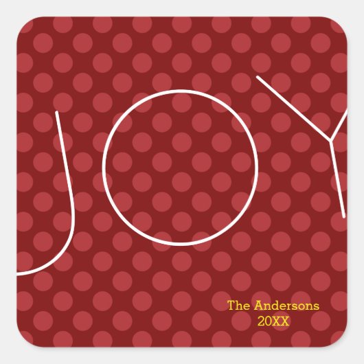 Joy Mod Dots - Vierkante Sticker (Voorkant)