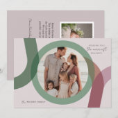 JOY Modern 2 foto kerst Feestdagenkaart (Voorkant / Achterkant)