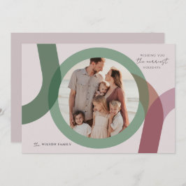 JOY Modern 2 foto kerst Feestdagenkaart