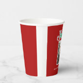 JOY Modern Bold Script Minimalistische foto Kerstm Papieren Bekers (Rechts)