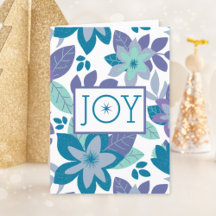 Joy Modern Botanical Floral Kerstmis