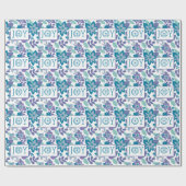 Joy Modern Botanical Pattern kerst Cadeaupapier (Vlak)