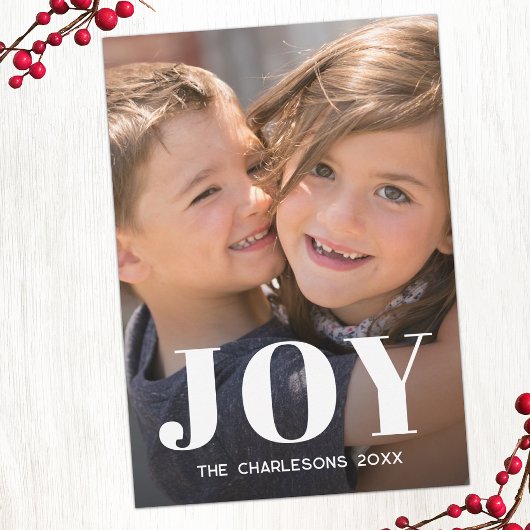 Joy Modern Foto-overlay Feestdagenkaart