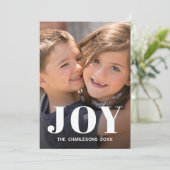 Joy Modern Foto-overlay Feestdagenkaart (Staand voorkant)