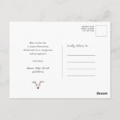 JOY Modern Fun Script Photo Collage Whimsical Holi Briefkaart (Achterkant)