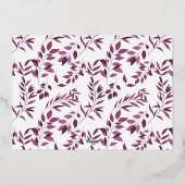 Joy Modern Gold en Wine Red Logo Ornament Folie Feestdagenkaart (Achterkant)