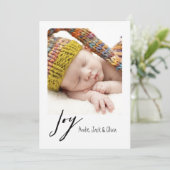 Joy Modern Holiday Card Feestdagenkaart (Staand voorkant)