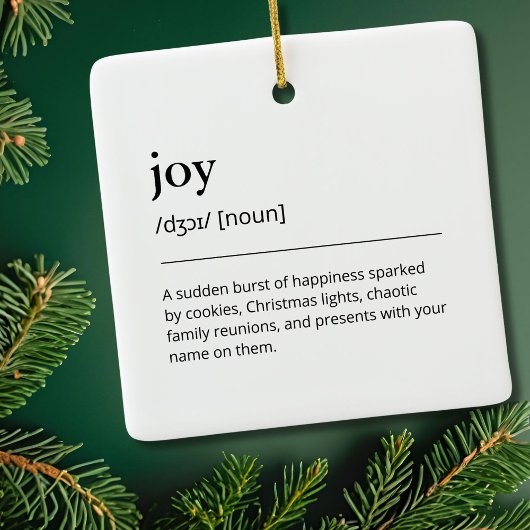 Joy Modern Kerstvakantie Decor Familie Minimal Keramisch Ornament