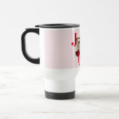 JOY | Modern Red & Pink Christmas Photo Gift Reisbeker (Links)