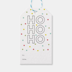 Joy Modern Typography Holiday Gift Label Cadeaulabel