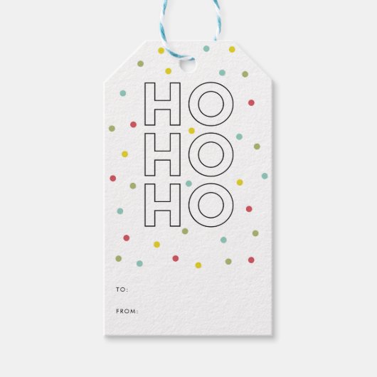 Joy Modern Typography Holiday Gift Label Cadeaulabel (Voorkant)