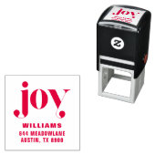 Joy Modern Typography Vakantie Retouradres Zelfinktende Stempel (In situ)