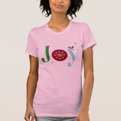 Joy Modern Vintage Snowflake Holiday T-shirt (Voorkant)