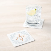 Joy | Moderne en elegante witte kerst Kartonnen Onderzetters (Insitu)