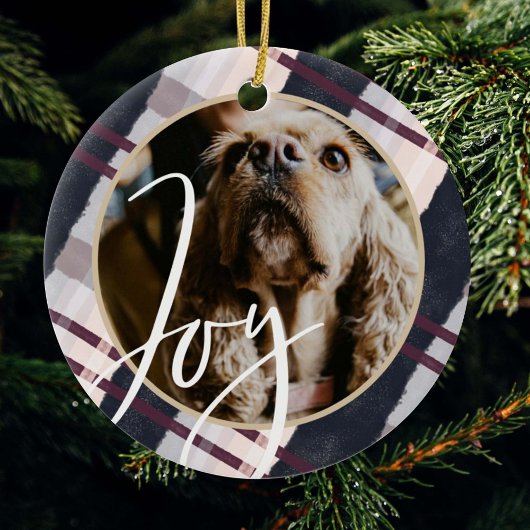 Joy | Moderne marinescheepvaart en Paarse Waterver Keramisch Ornament