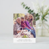 Joy Moderne typografie vakantiefoto Briefkaart (Staand voorkant)