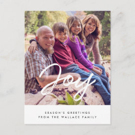 Joy Moderne typografie vakantiefoto Briefkaart