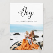 JOY moderne vakantiekaartlettertekens Feestdagenkaart (Voorkant)