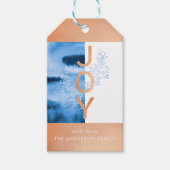 Joy | Moderne Waterverf Wash Holiday Gift Label Cadeaulabel (Voorkant)