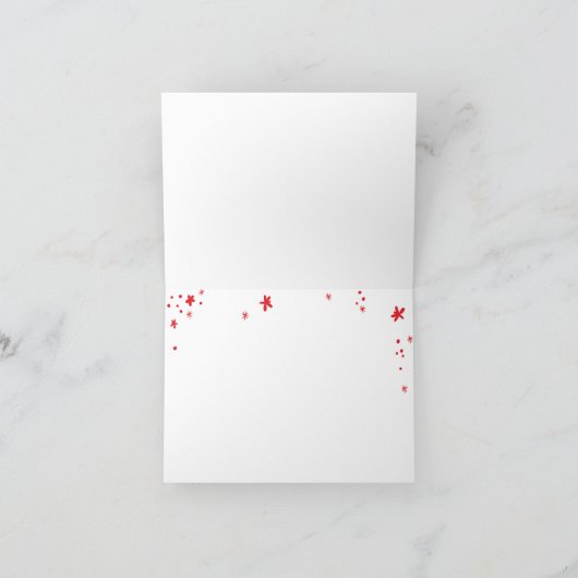 JOY moderne zakelijke vakantie groet rode sparkles Feestdagen Kaart (Binnen)