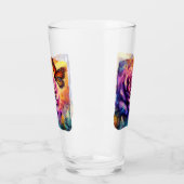 Joy Monarch Butterfly Paarse Roos Vlinders Glas (Links)