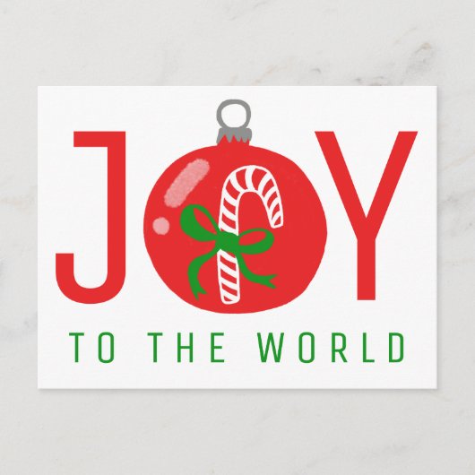 JOY Mooie Kerststolp Boog Kerst Ornament Xmas  Feestdagenkaart (Voorkant)