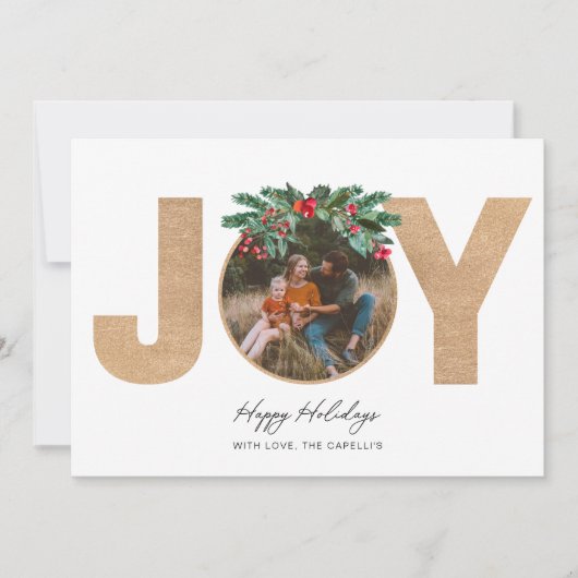 JOY Multi Photo Holiday Kaart (Voorkant)