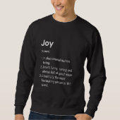Joy Name Definition Funny Dictionary Trui (Voorkant)