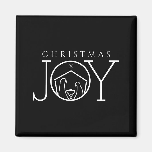 Joy Nativity Christian Religious Christmas  Magneet (Voorkant)