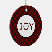 Joy Nativity geruite Keramisch Ornament (Rechts)