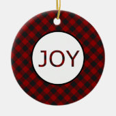 Joy Nativity geruite Keramisch Ornament (Voorkant)