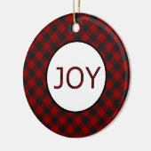 Joy Nativity geruite Keramisch Ornament (Links)