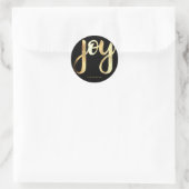 Joy Nepgoud Typografie Kerststicker Ronde Sticker (Tas)