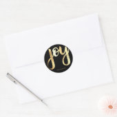 Joy Nepgoud Typografie Kerststicker Ronde Sticker (Envelop)