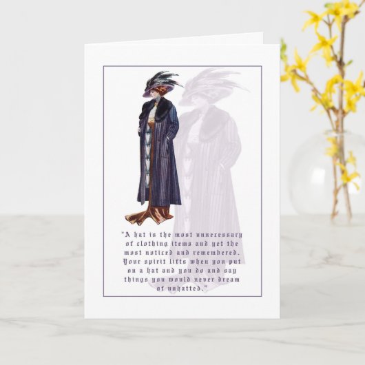 Joy of a Hat Greeting Card Kaart (Gele Bloem)