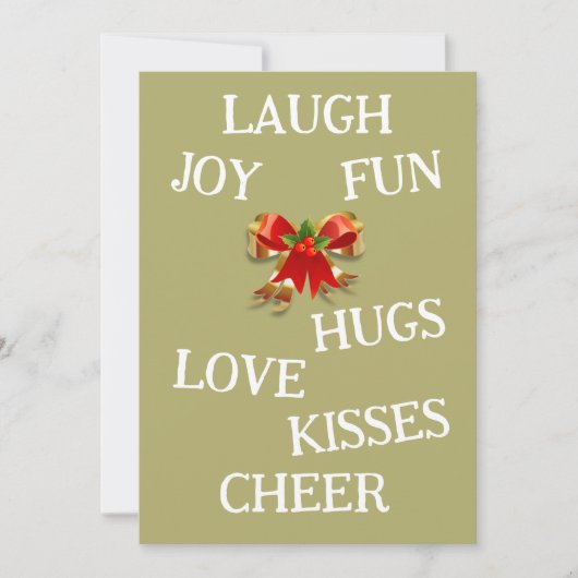 Joy of Christmas Flat Vakantie Kaart (Voorkant)