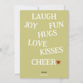 Joy of Christmas Flat Vakantie Kaart (Achterkant)