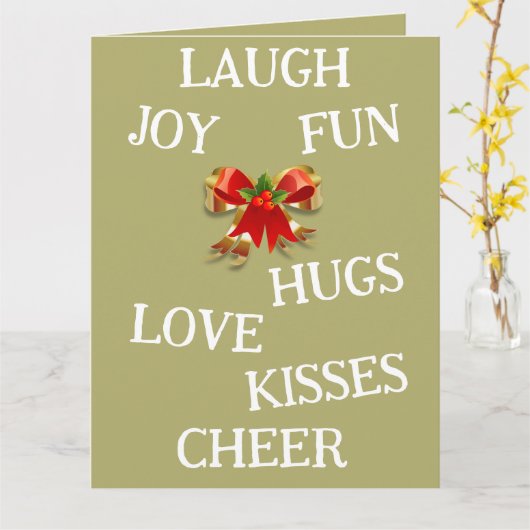 Joy of Christmas Folded Card Kaart (Gele Bloem)