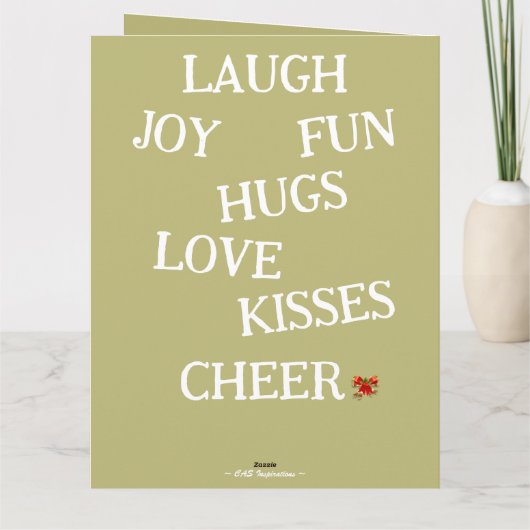 Joy of Christmas Folded Card Kaart (Achterkant)