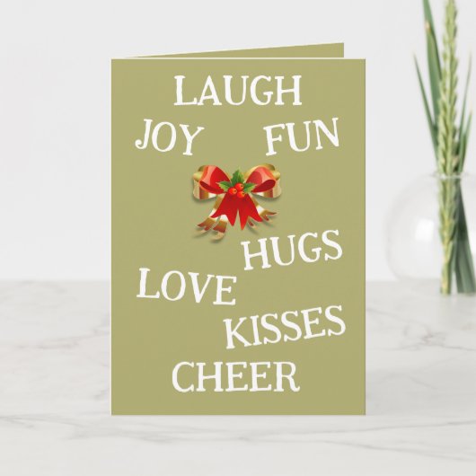 Joy of Christmas Gevouwen Kaart (Voorkant)