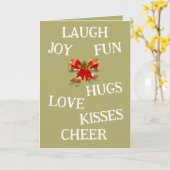 Joy of Christmas Gevouwen Kaart (Gele Bloem)