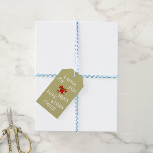 Joy of Christmas Gift Label Cadeaulabel (Met Touw)