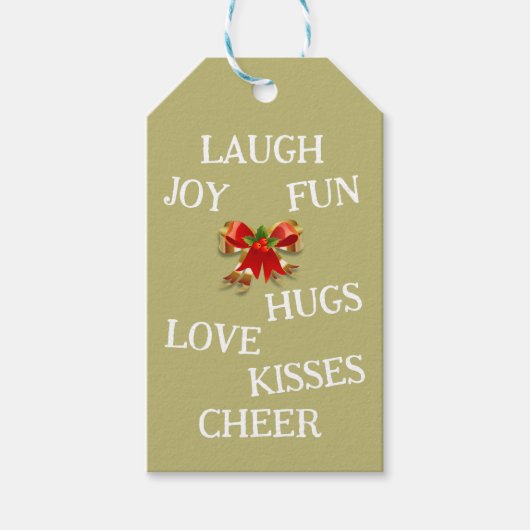 Joy of Christmas Gift Label Cadeaulabel (Voorkant)