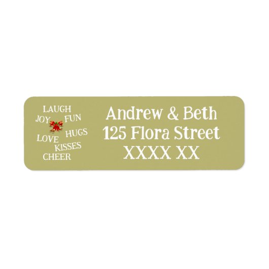 Joy of Christmas Retouradreslabel Etiket (Voorkant)