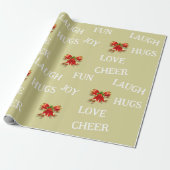 Joy of Christmas Wrapping Paper Cadeaupapier (Uitgerold)