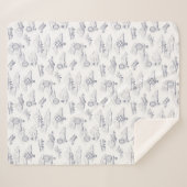 Joy of Flight - Classic Aviation - Navy and White Sherpa Deken (Voorkant (horizontaal))