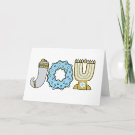 JOY of Hanukkah Feestdagen Kaart