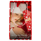 Joy of kerstcadeautjes Voeg je eigen foto toe Klein Cadeauzakje (Voorkant)